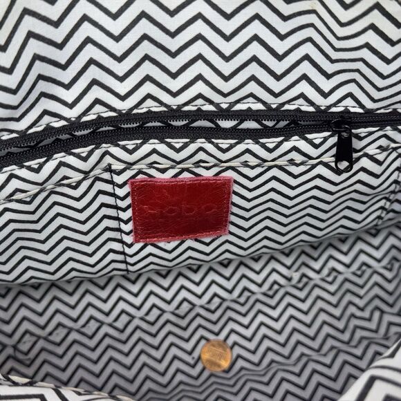 Hobo The Original Gray Leather Shoulder Handbag Purse Tote Double Strap Handle - Picture 10 of 12